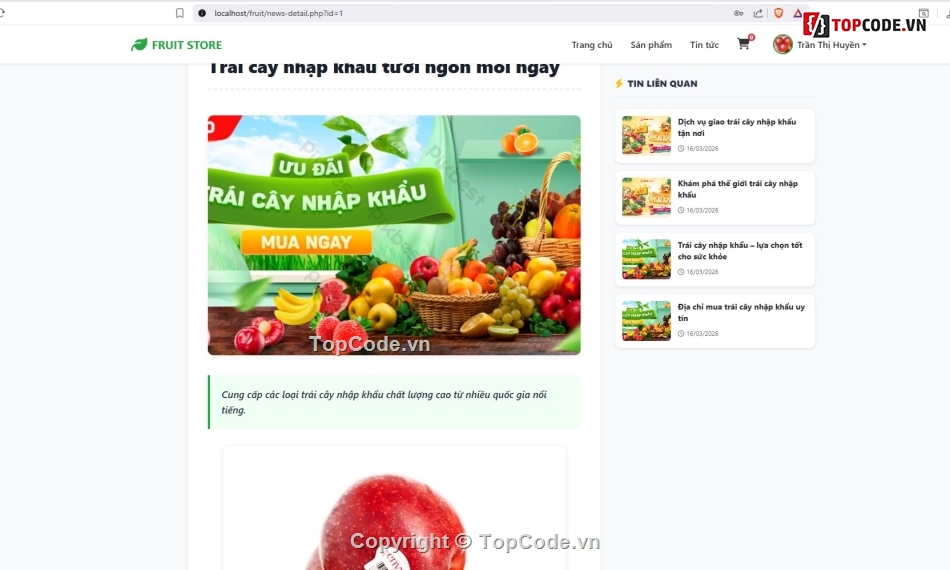 web,web app,web bán hoa quả